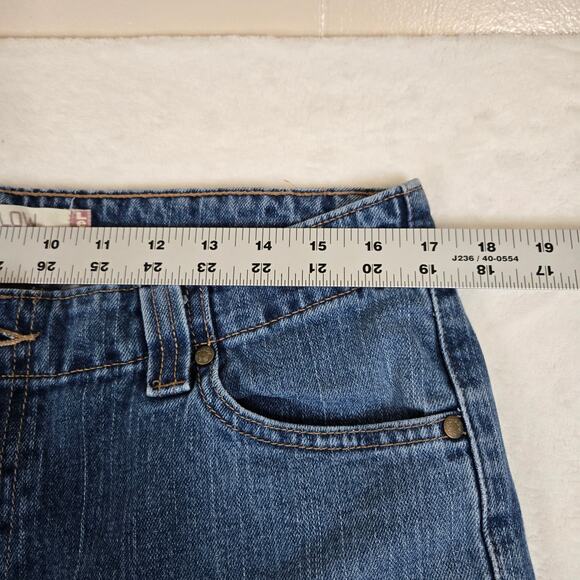 Levi's 525 Nouveau Low Bootcut Womens 14 Jeans Denim Dark Wash 0730 - Picture 8 of 11